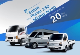 Hyundai Thành Công khuyến mại 20 triệu đồng cho 3 sản phẩm xe thương mại