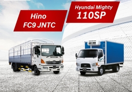 So sánh xe tải Hyundai Mighty 110SP và Hino FC9 JNTC