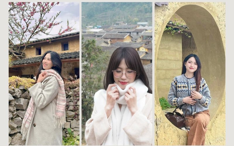 Outfit đi Hà Giang mùa đông cho nữ